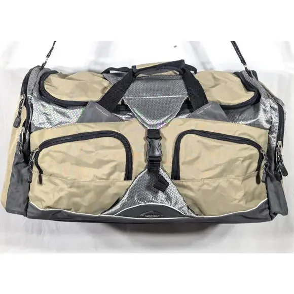 Duffel Bag Med-Large Size Overnight Travel Bag NEW Gym Sport Nylon Reflectors - Picture 1 of 9